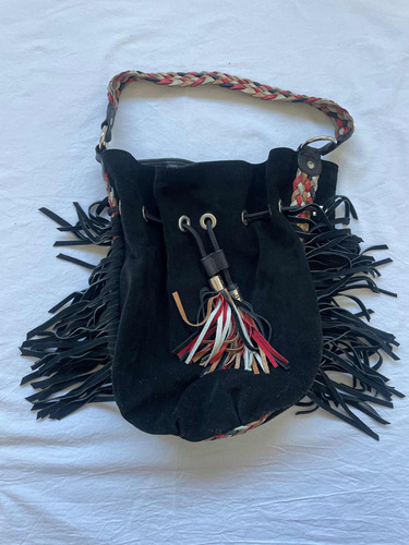 Cartera Carla Danelli De Cuero Gamuzado 