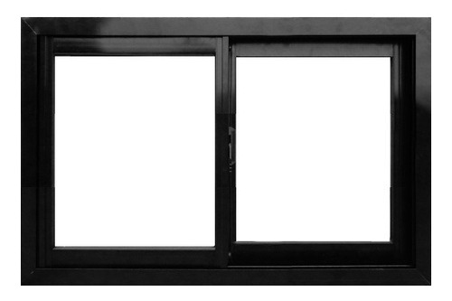 Ventana Corrediza Negro Herrero Maxialuminios 100 X 60