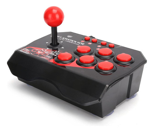 Fight Stick Cuifati Joystick Con Cable 6 Botones Negro/rojo