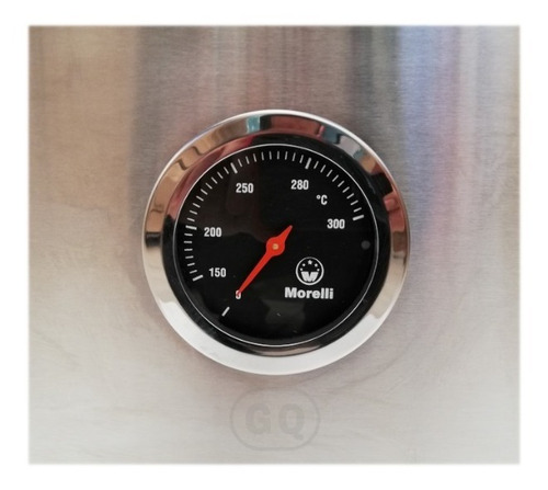 Cocina industrial Morelli Country Forza 550 a gas/eléctrica 4 hornallas acero inoxidable 220V puerta ciega 35L