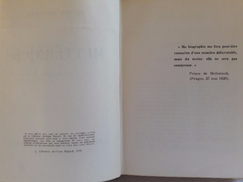 Metternich Michel Missoffe Artheme Fayard En Frances