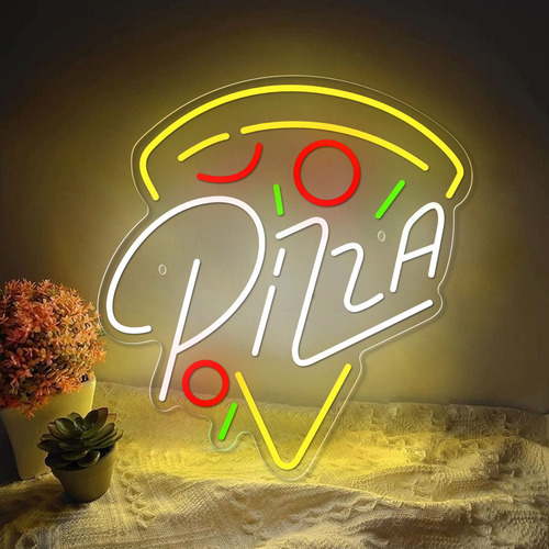 Letrero Led De Neón Con Forma De Pizza, Usb, Para Decoración