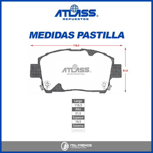 Pastillas Freno Del Para Lifan 620 1.6 2010-2019