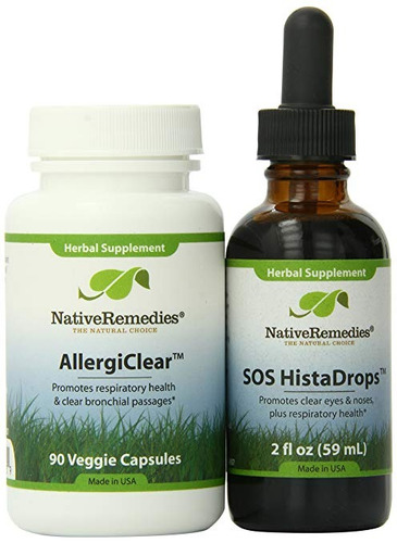 Remedios Nativos Allergiclear Y Sos Histadrops Combopack