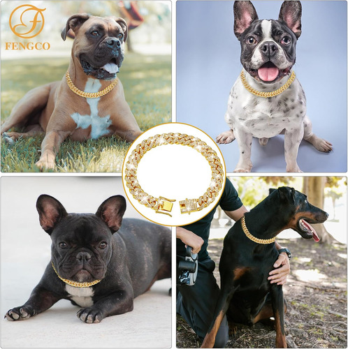 Lujoso Collar Para Perro Correa Resistente Comoda Mascotas