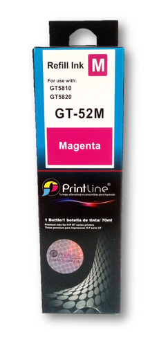 Tinta Hp Gt52 Gt51 Compatible Gt-5820-5810 Printline 