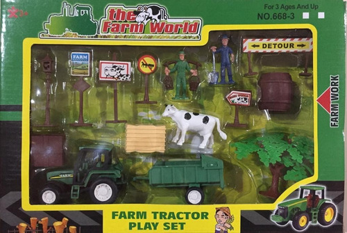 Set Granja Infantil Tractor 15 Piezas Jretro