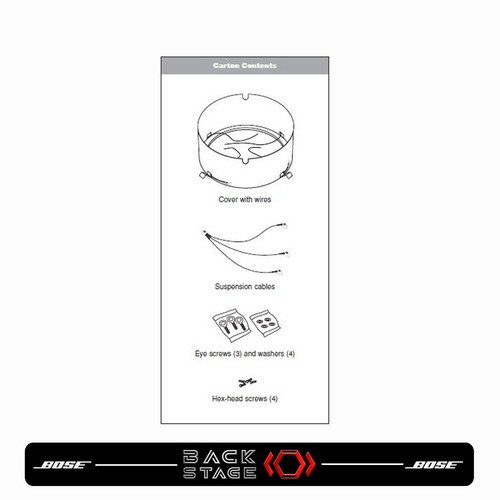 Bose Kit De Montaje Colgante Freespace Ds40f/ds100f Negro