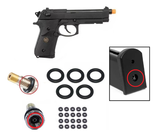 Vedação Valvula Inferior Magazine M92 Beretta Gbb Airsoft We