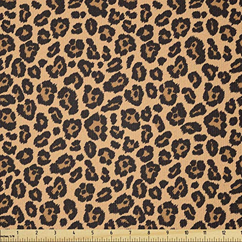 Leopard Print Fabric By The Yard, Orange Hue Leopard De...