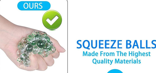 24 Pelota Antiestres Grande Squishy Glitter Cerebro Hidrogel