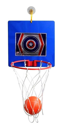 Cesta De Basquete + Mini Bola Infantil Tabela Herois