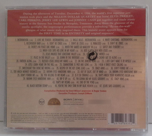 Elvis Presley The Complete Million Dollar Quartet Cd Impt