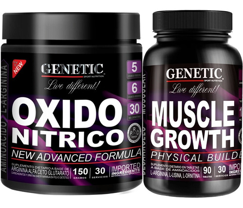 Energía Aminos Muscle Growth Arginina Oxido Nítrico Genetic