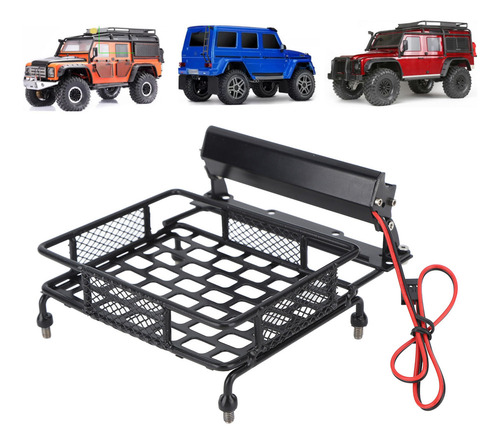 Portaequipajes De Techo Rc Car Con Luz Led Para Traxxas