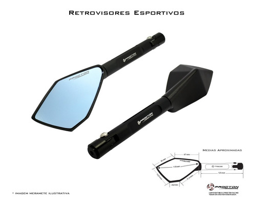 Retrovisor Esportivo Procton Racing Fazer 250