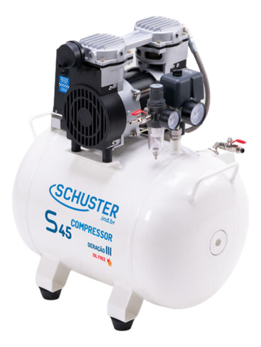 Compressor Odontológico Schuster S45 40 Litros 220v 54 Db