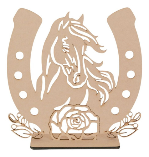24 Centros De Mesa Fiesta Vaquera Caballo Floral 25 Cm Mdf