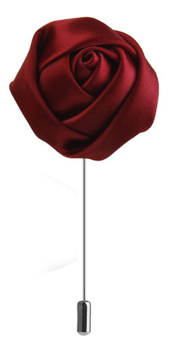 Alfiler De Corbata De Solapa Con Forma De Flor De Rosa Roja