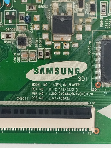 Placa Y-sus Samsung Pl43f4900 Pl43f4900ag Testada!!! (Usado)
