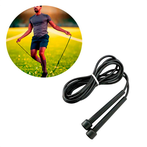 Kit De Exercícios Par Tornozeleira 5kg Colchonete Corda Zuí Cor Preto