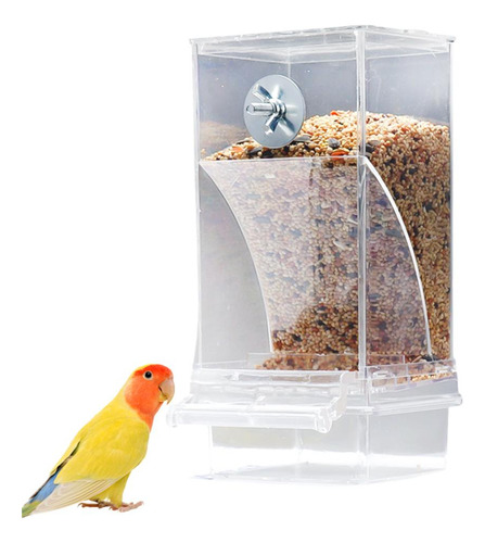 Comedero Para Pájaros No Mess, Comedero Automático Para Loro