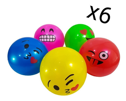 Pelotas Colores Surtidos Sorpresa Cumpleaños X 6