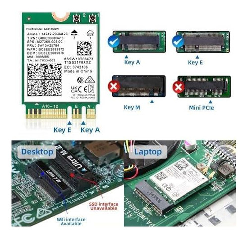 Tarjeta De Red Bluetooth 5.3 Tril210 Tri-fi 6e Bluetooth 5.3
