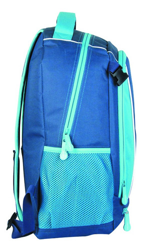 Mochila Escolar Racing Club Colegio Futbol Bolsillos Mesh