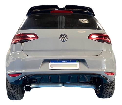 Difusor Spoiler Vw Golf Tsi E Gti Saída Dupla Ou Quad Black