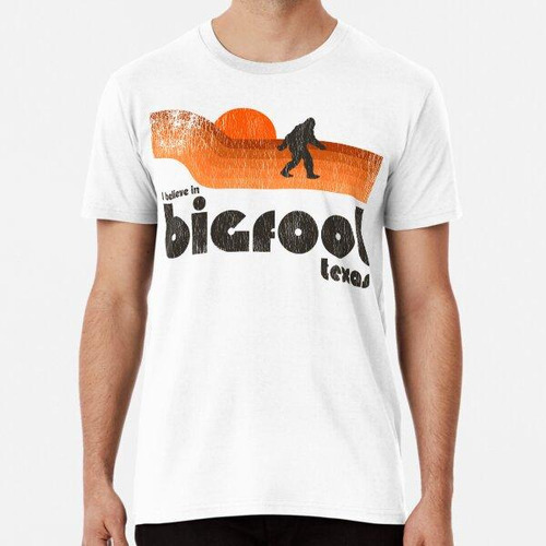 Remera Creo En Bigfoot, Texas Retro Travel Algodon Premium