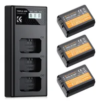 Comprar Kit De 3 Baterías Np-fw50 + Cargador Triple K&f - Kf28.0037