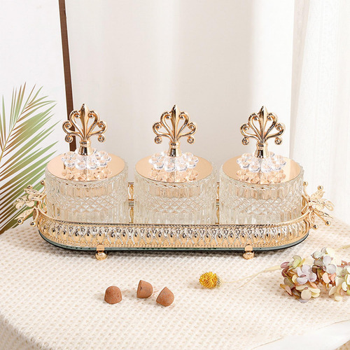 Tarro De Cristal Moderno Para Dulces Con Tapa, Caja De