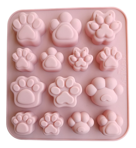 Molde De Silicona Patitas Huellas De Perros Y Gatos