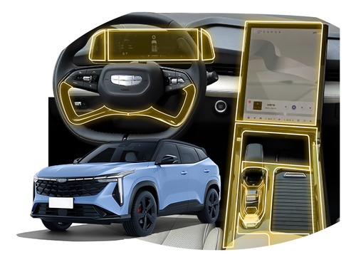 Protector Interior Kit Ppf Compatible Con Geely Cityray 2025 Color Transparente