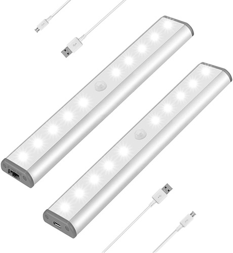 Luz Led Recargable Con Sensor De Movimiento, 2 Piezas