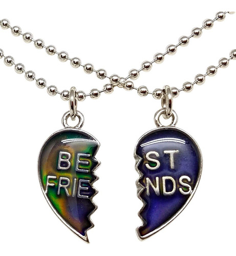 Collares De Corazón Cool Jewels Mood Best Friend Para 2