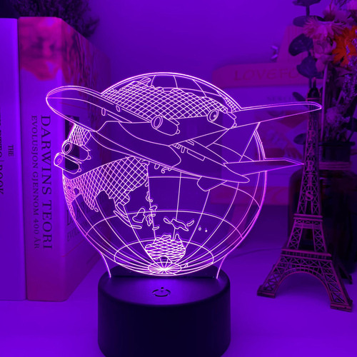 Hh3d Lámpara De Avión Led Sensor Táctil Luz De Noche Para Ni