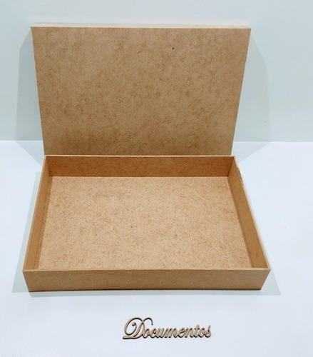 Imagem 3 de 6 de Kit 5 Caixas Documentos Retangular 34x24x5,5 Mdf + Brinde
