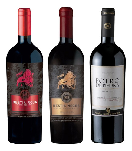 3 Vinos Pack Animales Salvajes: Bestia Negra + Roja + Potro