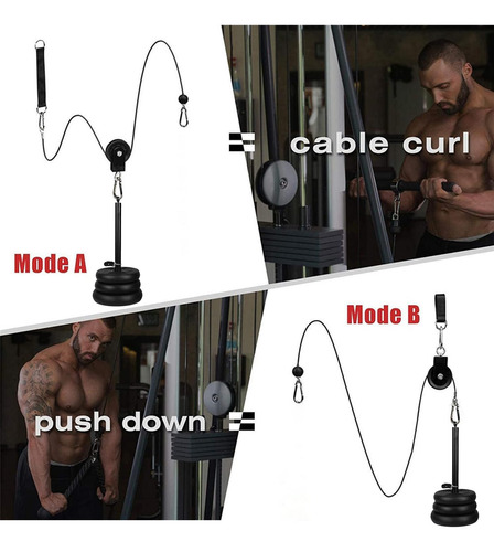 Polea De Elevación Para Gimnasio En Casa Cable Y Tríceps Color De La Estructura Color Del Tapizado