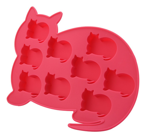 Molde Cuadrado De Silicona Para Hielo Con Forma De Gato, 4 P