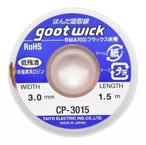 Malla Desoldante Goot Saturada En Flux 3mm Cp3515 Japon Hobb