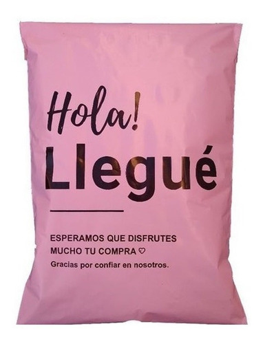 Bolsas Ecommerce Tipo Mercadolibre 30x45 Hola Rosa X150u