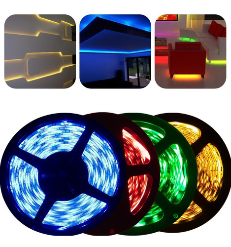 Tiras Flex 150 Leds Varios Colores 3528/ 5mts/ Ip33/ Sydemex