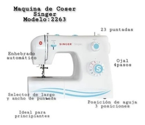 Maquina De Coser Singer Simple Mod 2263