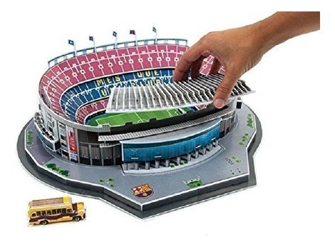 Maqueta Estadio 3d Para Armar!!! Fcb Barcelona !! Camp Nou !