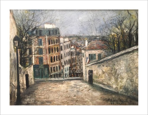 Lamina Fine Art De Rue De Mont-cenise Utrillo 77x60 