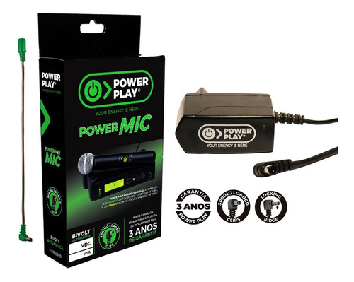 Fonte Power Play Para Microfone Power Mic Bivolt Automática