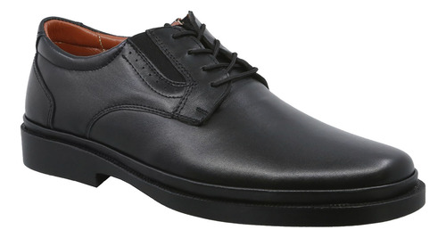 Zapato Derby De Piel Triples Zurich 36102 Negro Para Hombre